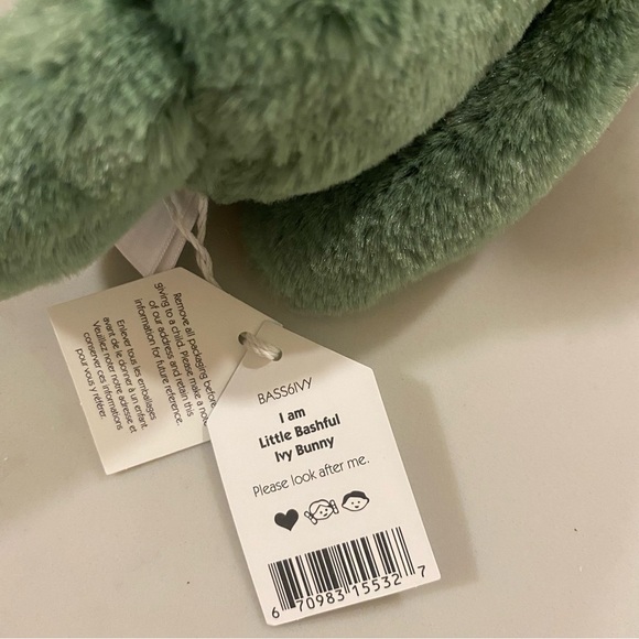 NWT Retired Jellycat Bashful Bunny Holiday Trio - cranberry, nutmeg, and ivy - Picture 5 of 11